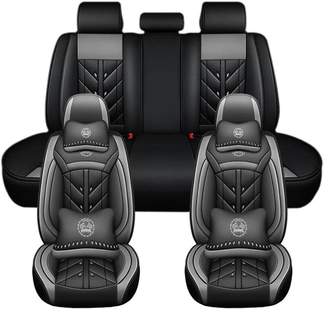 DTGPRO Autositzbezug-Set passend für Citroen Ds4 C4 Cactus Ds5 C-Crosser C5 Aircross C4 Aircross C3 Aircross C4 C5 C3 C6 Berlingo C4 Grand Picasso Passend für Autositzbezüge/Gray Deluxe Edition von DTGPRO