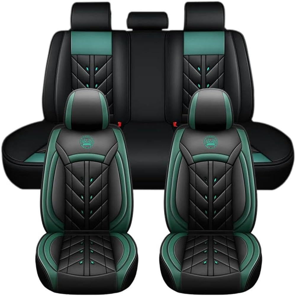 DTGPRO Autositzbezug-Set passend für Jeep Wrangler Jk Renegade Compass Cherokee Grand Cherokee Commander Patriot Unlimited Rubicon Sahara Liberty passend für Autositzbezüge / Grün von DTGPRO