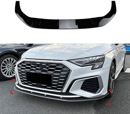 Auto Front Spoiler fur Audi A3 S3 8Y 2021-2023, Frontlippe Spoilerschutz FrontstoßStange Dekor. von DTGTEX