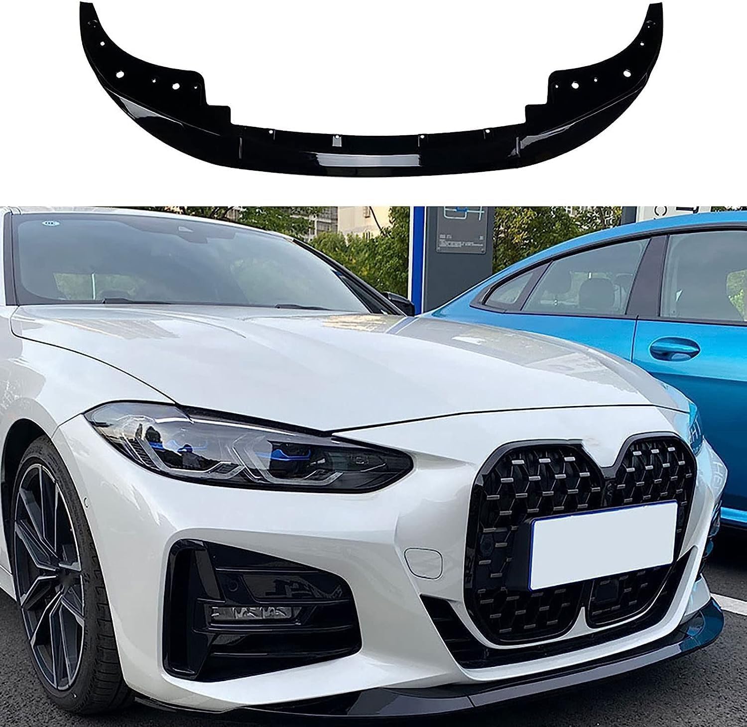 Auto Front Spoiler fur BMW 4 Series G22 G23 425i 430i 2020+, Frontlippe Spoilerschutz FrontstoßStange Dekor. von DTGTEX