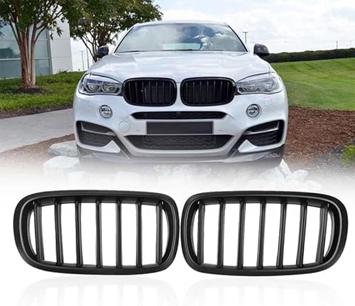 Auto Vordere Stoßstange Kühlergrill für BMW X5 F15 X6 F16 2013-2017, KüHlergrill Front Ersatz Hauben Grill Doppelsteg Sport Kühlergrill von DTGTEX