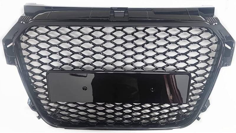 DTGTEX Auto Vordere Stoßstange Kühlergrill für Audi A1/S1 2010 2011 2012 2013 2014, KüHlergrill Front Ersatz Hauben Grill Doppelsteg Sport Kühlergrill,Black von DTGTEX