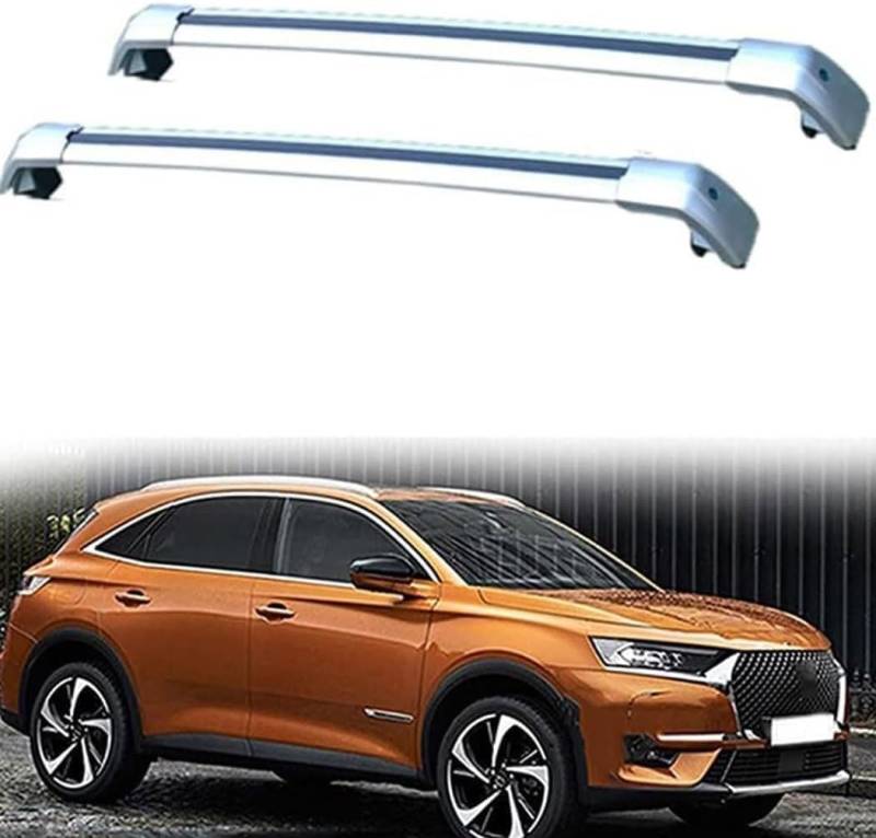 Dachträger Dachgepäckträger für Citroen DS7 Crossback 2018 2019, Verstellbare geschlossene Seitenschiene Aluminium Fahrradträger Dachboxen von DTGTEX