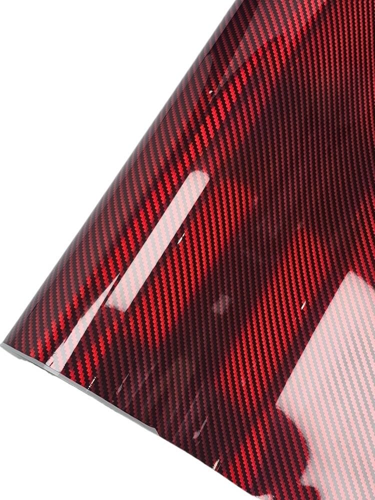 Autofolie Hochglänzender roter Regenbogen 5D Carbon Fiber Wrapping Vinyl Film Auto Aufkleber Modifikation Aufkleber for Motorrad Zubehör Wrap Car Wrapping Folie(50cm X 300cm) von DUANSIYU