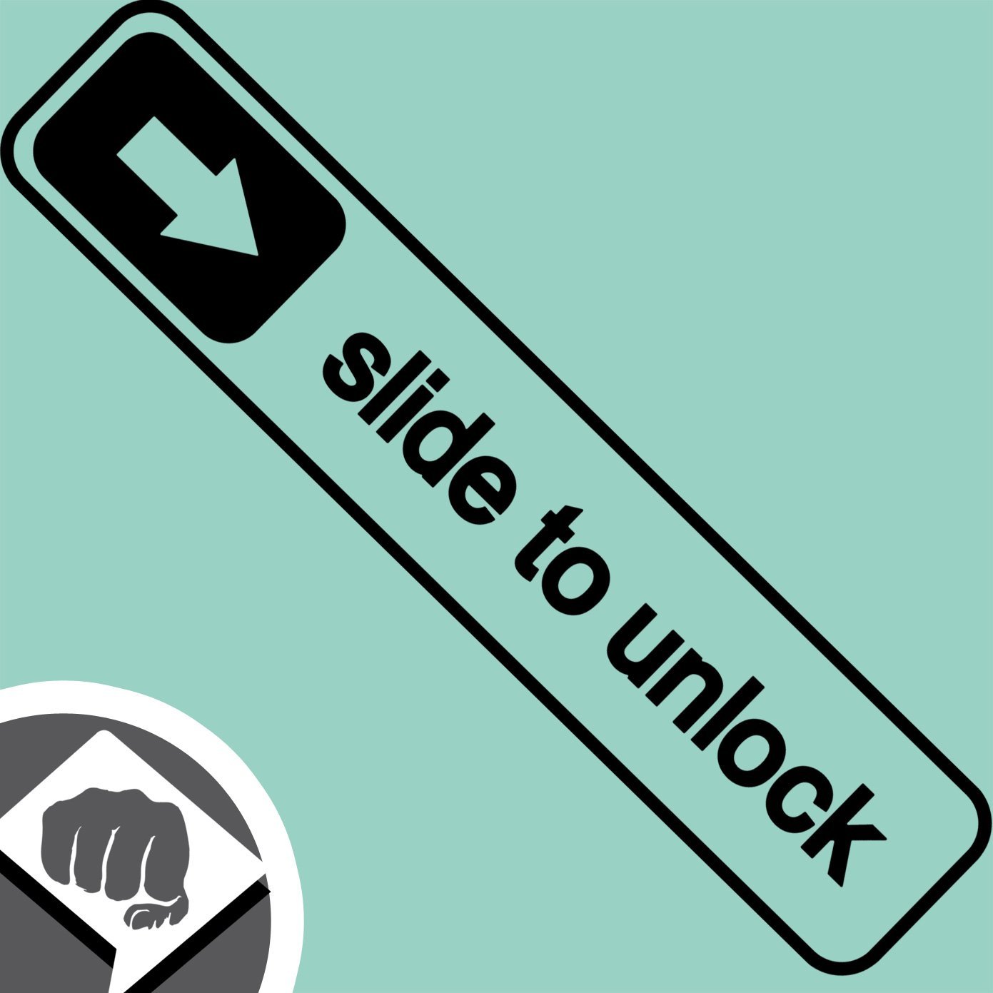 DBSPNCR Slide to Unlock Sticker - Sticker Bomb Aufkleber Decal - schwarz oder Weiss - Sticker Bombing NEU - Dub DUBWAY (schwarz innenklebend (gespiegeltes Motiv)) von DUB SPENCER