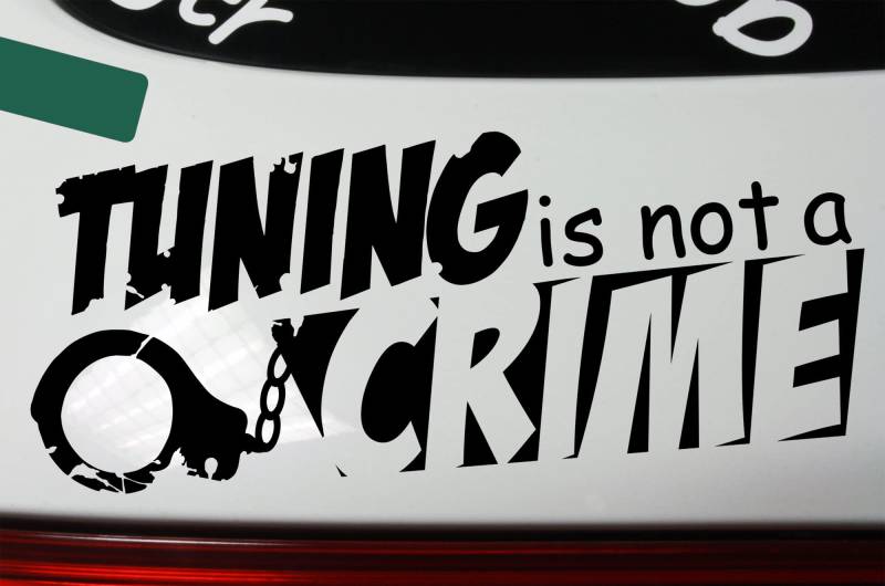 Tuning is NOT A Crime Sticker Bomb Tuning Aufkleber Decal - Dub (schwarz außenklebend) von DUB SPENCER