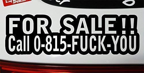 for Sale 0815 Fuck You Sticker Aufkleber JDM Tuning Decal - Dub (schwarz außenklebend) von DUB SPENCER