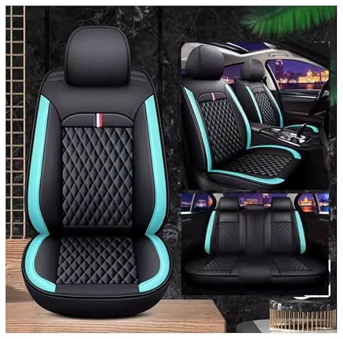 DUBOM Full Set Auto Sitzbezüge für Ford Ecosport 2018-2023, Wasserdichter Leder-Autositzbezug, Seasons Protectors VerschleißFest, 5-Sitzer Autositzbezug Universal(A(Green)) von DUBOM