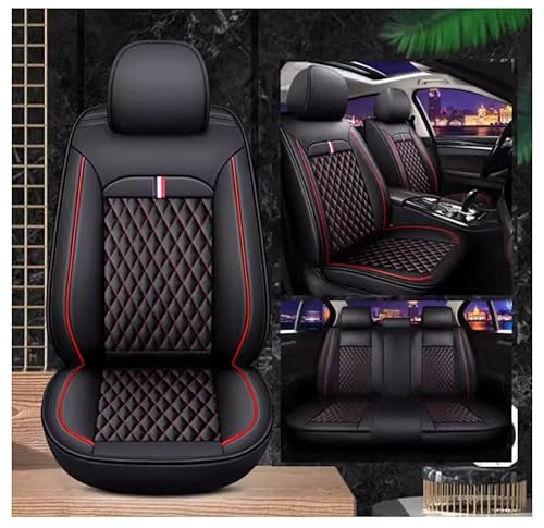 DUBOM Full Set Auto Sitzbezüge für Mitsubishi Outlander 3. Gen 5seats/2016 2017 2018, Wasserdichter Leder-Autositzbezug, Seasons Protectors VerschleißFest, 5-Sitzer Autositzbezug Universal(D(Black)) von DUBOM