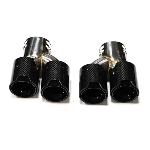 Auspuffrohr Auspuff Schalldämpfer Spitze Endrohr Auspuffanlage Quad Auto Auspuffrohr Auspuffspitze Für G20 G21 2019 2020 Auspuff Endrohr(Carbon Fiber F) von DUDUYANG