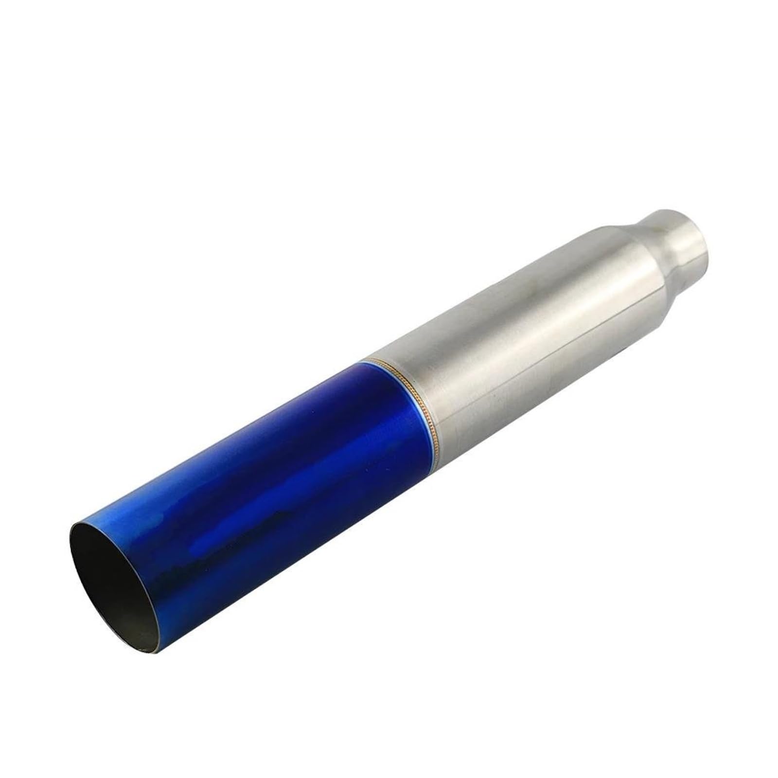 Auspuffrohr Auto-Auspuff-Schalldämpfer-Spitzenschnittstelle 63 Mm Auslass 89 Mm 102 Mm Auspuffanlage Automatisches Endrohr Schwarz Blau Gerade Auspuff Endrohr(Blue 63-102mm) von DUDUYANG