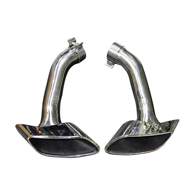 Auspuffrohr Auto-Edelstahl-Auspuffrohr Für X6 E71 V8 2008–2013 304 30 Auto-Auspuffrohr-Schalldämpfer-Spitzenabdeckung, Quadratische Endrohrdüse Auspuff Endrohr(Silver Exhaust Tip) von DUDUYANG