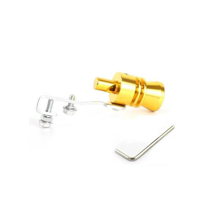 Auspuffrohr Universal Auto Zubehör Auto Refit Gerät Abgasanlagen Turbo Simulator Sound Schalldämpfer Spitze Rohr FÜR Mini FÜR Cooper Schalldämpfer Düse Auspuff Endrohr(Gold 2.75 cm) von DUDUYANG