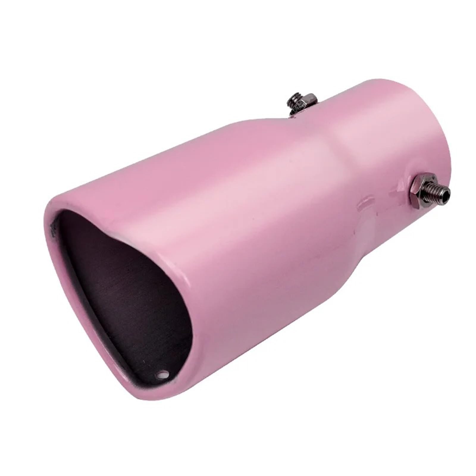 Auto Abgasrohr 1 Stück Herzförmiger Auto-Auspuffrohr-Schalldämpfer Universal-Automobil-Modifikation Auto-Heck-Throat-Auspuffrohr-Schalldämpfer Abgasrohr(1Pc Pink Straight) von DUDUYANG