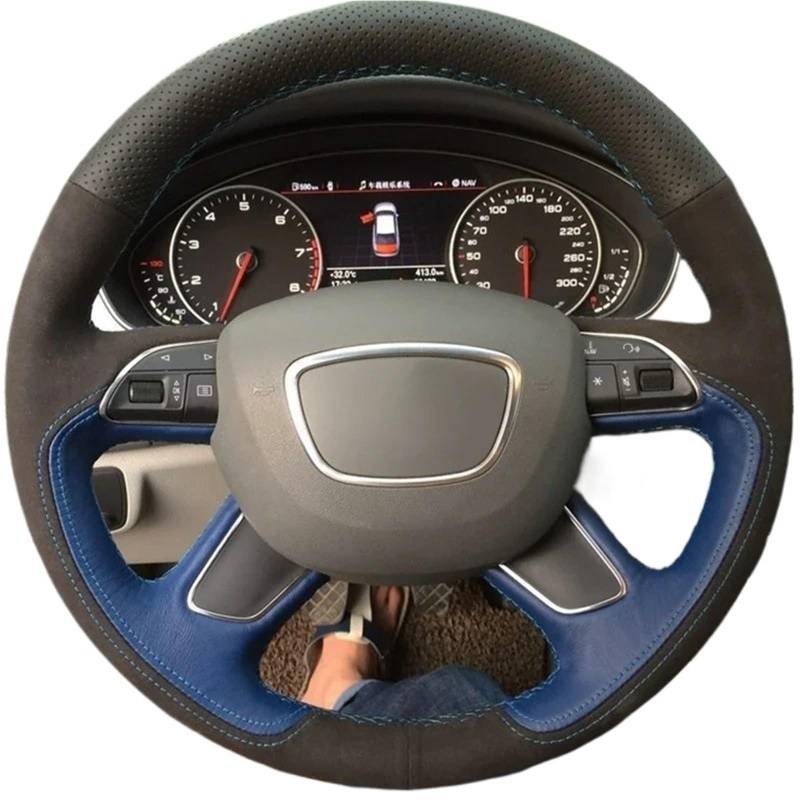 Auto-Lenkradabdeckung Für A6 (C7) 2012 2013 2014 2015 2016 Für Q7 2013 2014 2015 Für A8 2011 2012 2013 2014 2015 2016 Für S8 2013 Auto Innen Auto Lenkrad Abdeckung Lenkradabdeckung(2) von DUDUYANG