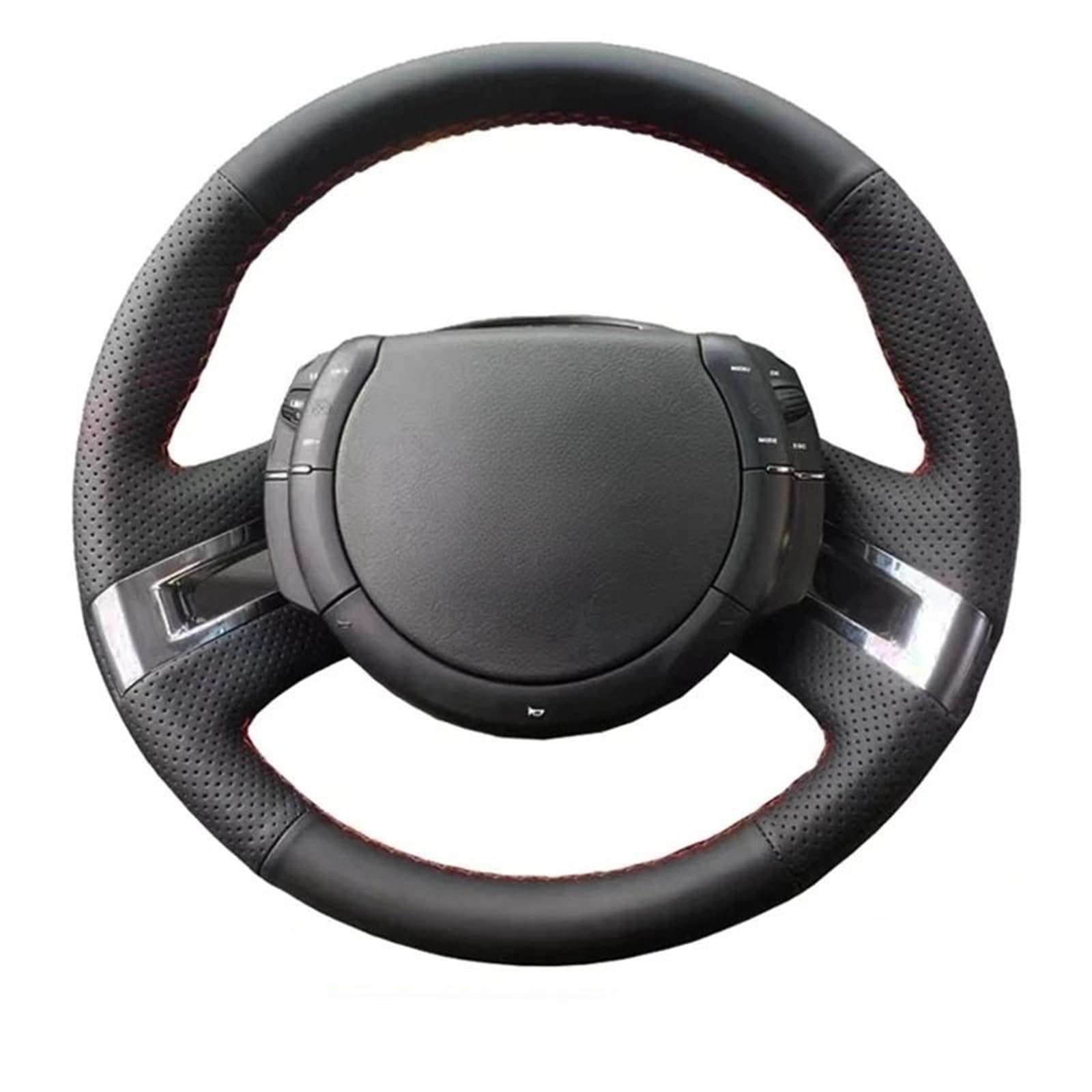 Auto-Lenkradabdeckung Für Citroen Für C4 Für Picasso 2007 2008 2009 2010 2011 2012 2013 Schwarz Bequeme Und Weiche Mikrofaser Leder Auto Innen Zubehör Lenkrad Abdeckung Lenkradabdeckung(Orange Thread) von DUDUYANG