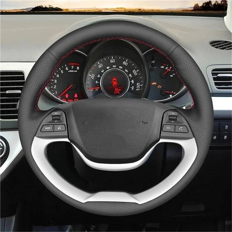 Auto-Lenkradabdeckung Für Kia Für Morgen 2011 2012 2013 2014 2015 2016 Für Picanto 2012-2015 Mikrofaser Leder Auto Lenkrad Abdeckung Griff Abdeckung Innen Auto Zubehör Lenkradabdeckung(Blue Thread) von DUDUYANG