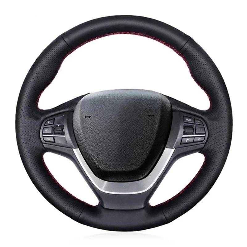 Auto-Lenkradabdeckung Für X3 Für F25 2010 2011 2012 2013 2014 2015 2016 2017 Für X4 Für F26 2014 Schwarz Kunstleder Handgenähte Weiche Autolenkradabdeckung Lenkradabdeckung(Gray Thread) von DUDUYANG