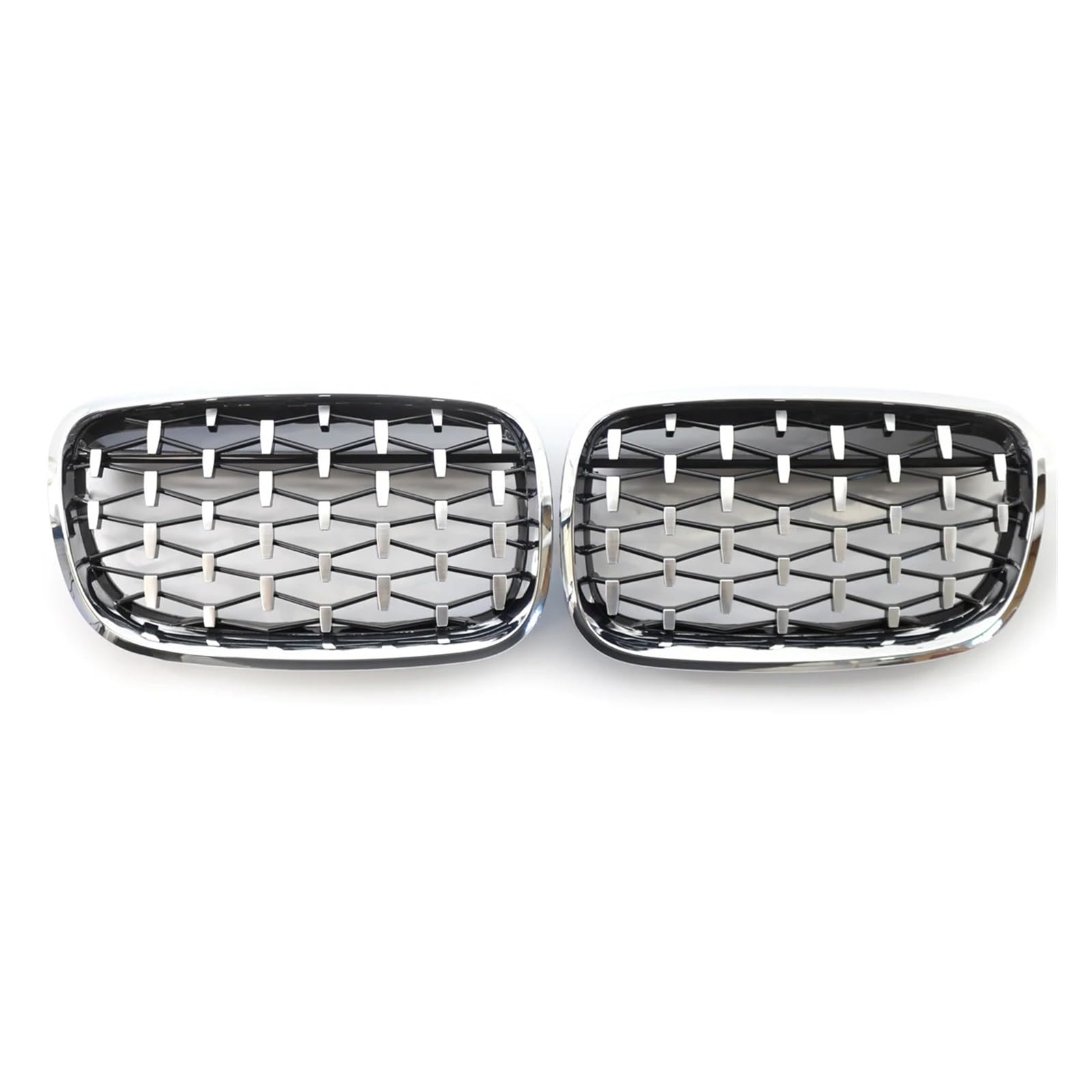 Front Kühlergrille 1 Paar Für E70 E71 E72 Für X5 Für X6 2007-2013 Auto Diamant Meteor Stil Frontstoßstange Nierengrill Racing Grills Ersetzen Auto Frontgrill(Meteor Silver) von DUDUYANG