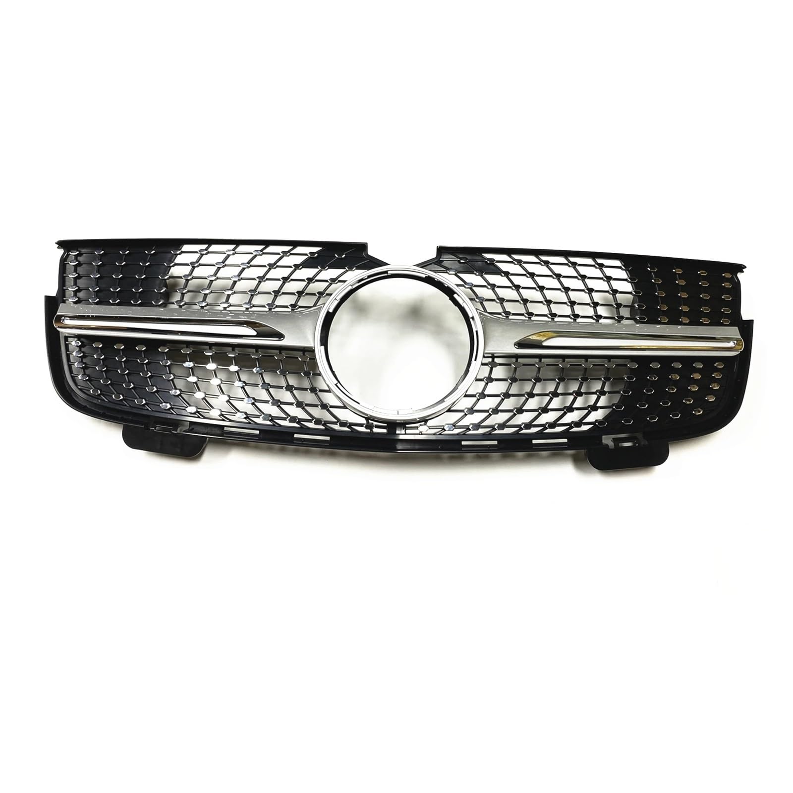 Front Kühlergrille Auto Kühlergrill Grill Oberen Stoßstange Haube Mesh Für Benz X164 GL320 Für Bluetec Für 4Matic Für CDI GL450 GL350 2006 2007 2008 2009 Auto Frontgrill(Silber) von DUDUYANG