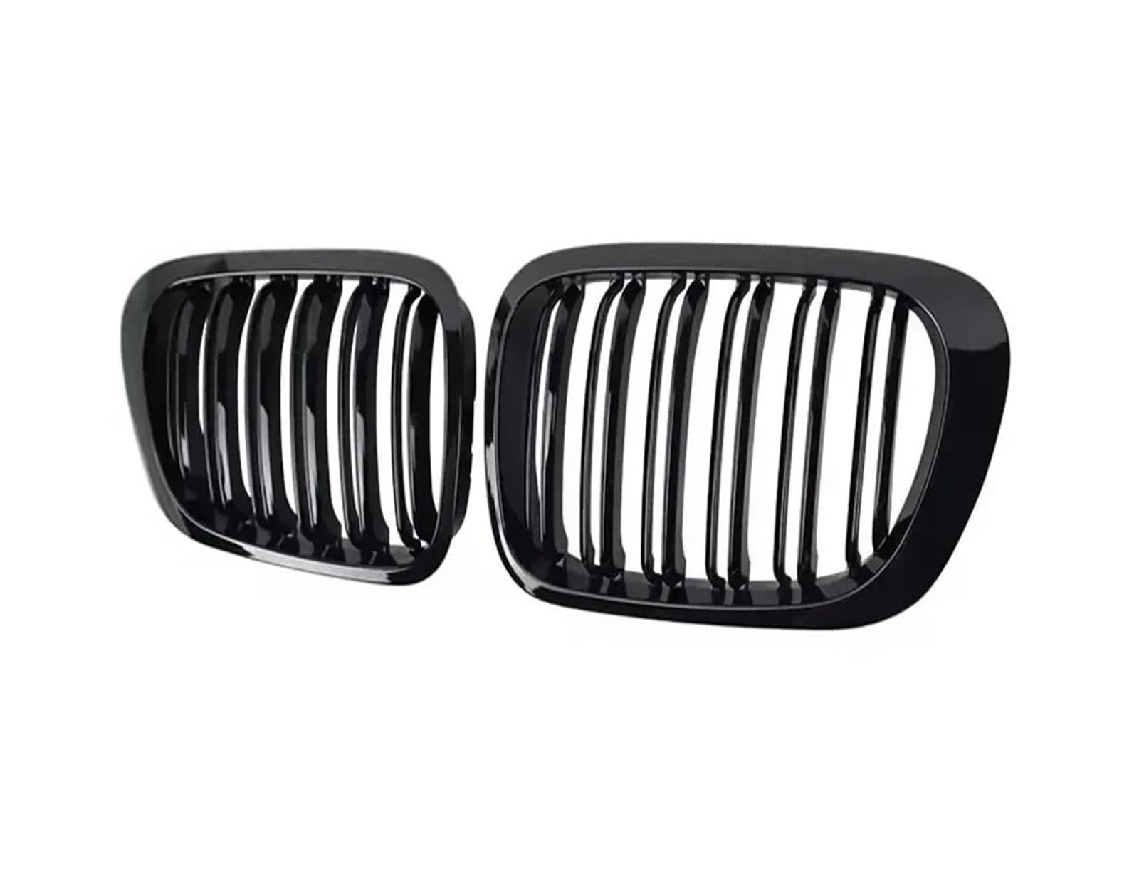 Front Kühlergrille Für 3er E46 1998 1999 2000 2001 2/4 Türen 318i 320i 325i 330i Auto-Frontnierengrill, Glänzend Schwarz, Renngrill-Zubehör Auto Frontgrill(4 Door Gloss Black) von DUDUYANG