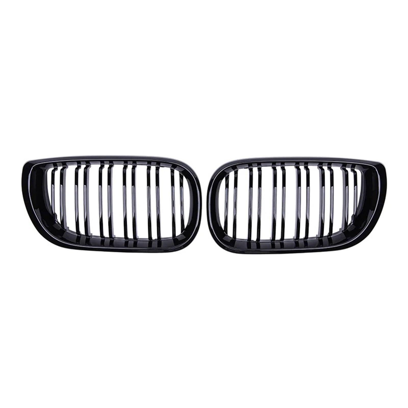 Front Kühlergrille Für 3er E46 4-Türer 2002 2003 2004 2005 Auto-Front-Nierengrill, Glänzend Schwarz, Doppellamellenhaube, Racing-Grills, Auto-Ersatz Auto Frontgrill von DUDUYANG