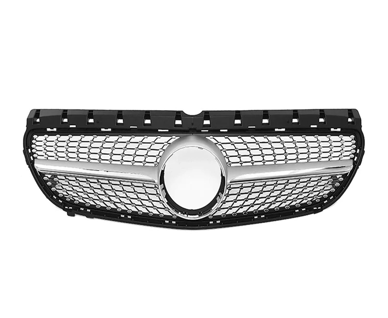 Front Kühlergrille Für Benz B-Klasse W246 B180 B250 2015 2016 2017 2018 2019 Für GTR-Stil Frontstoßstangengitter Chrome Diamonds Style Grille Auto Frontgrill(Diamonds-Silver) von DUDUYANG