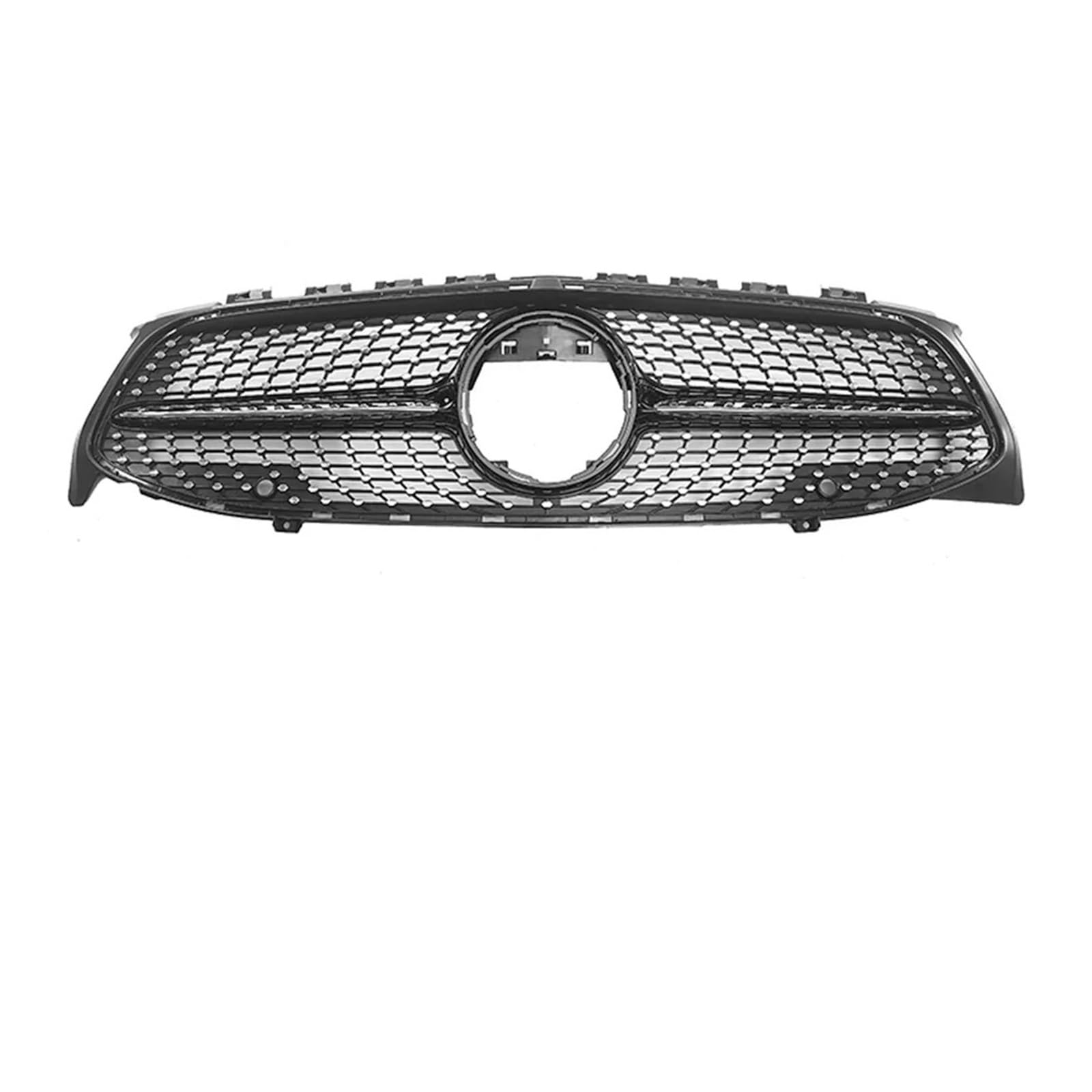 Front Kühlergrille Für Benz Für CLA-Klasse W118 CLA180 CLA200 CLA250 CLA35 Für AMG 2020 2021 2022 2023 Grille Schwarz Silber Front Stoßstange Grill Auto Frontgrill(Diamonds-Black) von DUDUYANG