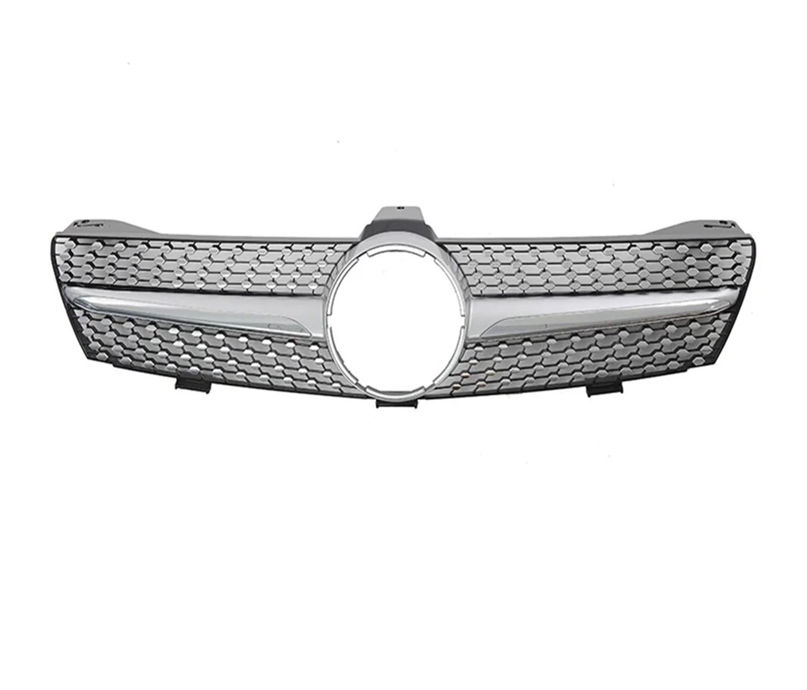 Front Kühlergrille Für Benz Für CLS-Klasse W219 CLS350 CLS500 2005-2008 Für AMG Stil Obere Gitter Chrom Silber Diamanten Stil Stoßstange Grille Auto Frontgrill(Diamonds-Silver) von DUDUYANG