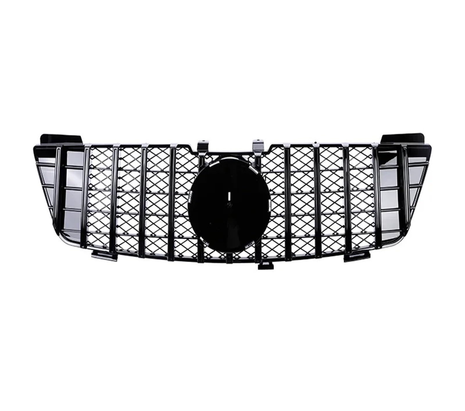 Front Kühlergrille Für Benz Für ML Klasse W164 Front Stoßstange Panamericana Schwarz Chrom GT Grill Stil 350 400 500 Grille 2006 2007 2008 2009 2010 2011 Auto Frontgrill(Black 06-08) von DUDUYANG