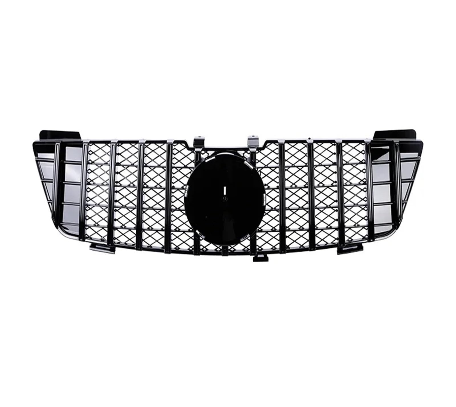 Front Kühlergrille Für Benz Für ML Klasse W164 Kühlergrill Schwarz Silber Auto Vorderen Stoßfänger Für GT Stil Grill 320 350 430 550 2006 2007 2008 2009 2010 2011 Auto Frontgrill(Black 06-08) von DUDUYANG