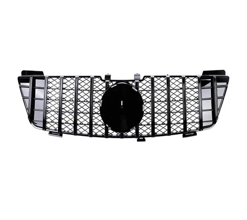 Front Kühlergrille Für Benz Für ML Klasse W164 Kühlergrill Schwarz Silber Auto Vorderen Stoßfänger Für GT Stil Grill 320 350 430 550 2006 2007 2008 2009 2010 2011 Auto Frontgrill(Black 06-08) von DUDUYANG