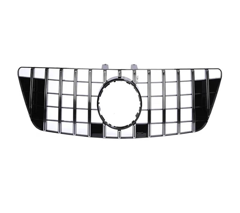 Front Kühlergrille Für Benz Für ML Klasse W164 Kühlergrill Schwarz Silber Auto Vorderen Stoßfänger Für GT Stil Grill 320 350 430 550 2006 2007 2008 2009 2010 2011 Auto Frontgrill(Chrome 09-11) von DUDUYANG