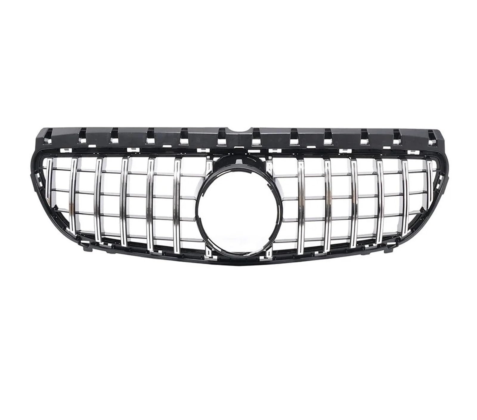 Front Kühlergrille Glänzendes Schwarz Für Benz B-Klasse W246 B180 B250 2015 2016 2017 2018 2019 Für GTR-Stil Frontstoßstangengitter Chrome Diamonds Style Grille Auto Frontgrill(Chrome Silver) von DUDUYANG