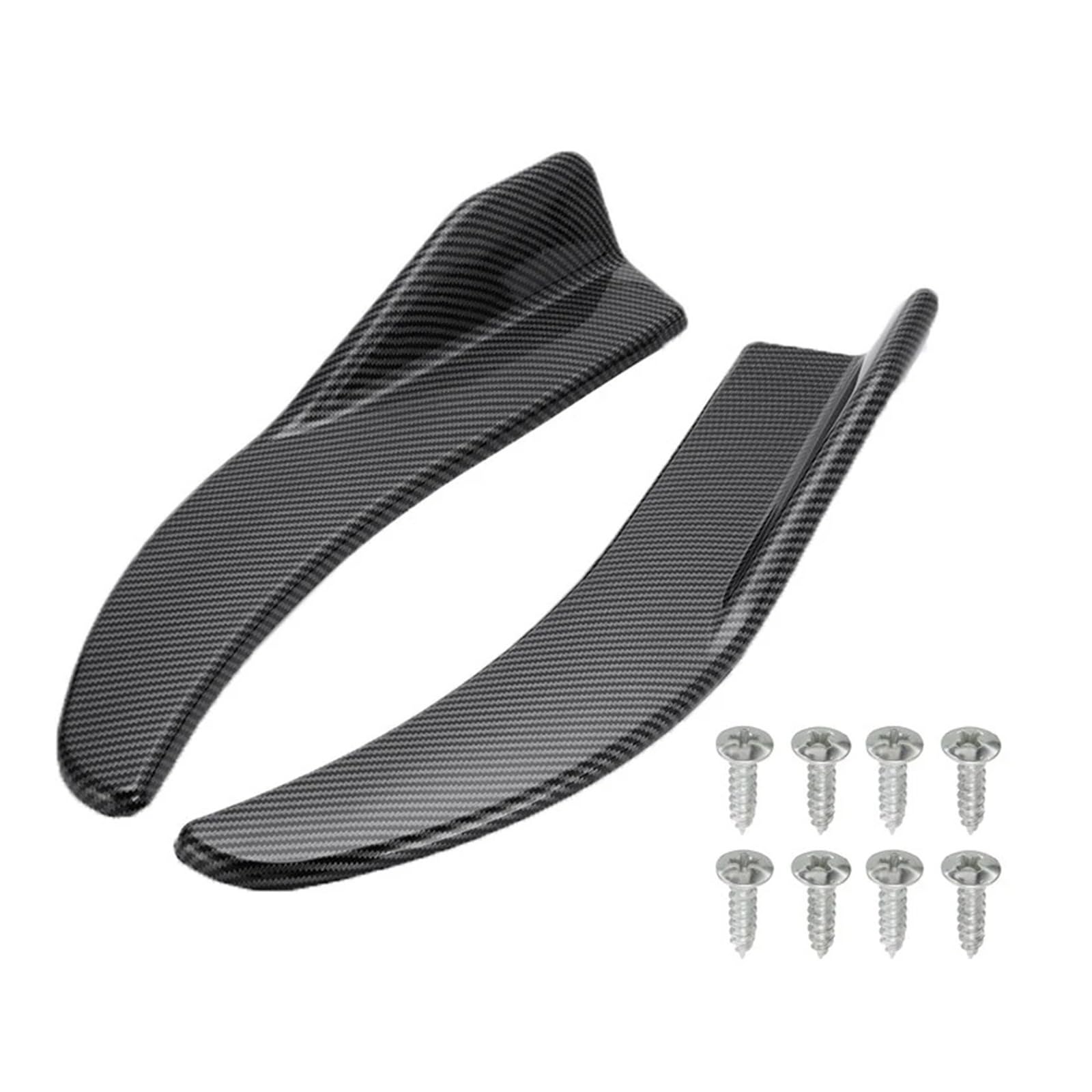 Frontstoßstange 1 Paar Universal-Auto-Seitenschweller, Auto-Stoßstangenspoiler, Vordere/hintere Lippe, Antikollision Front Spoiler Lippe(Kohlefaser) von DUDUYANG