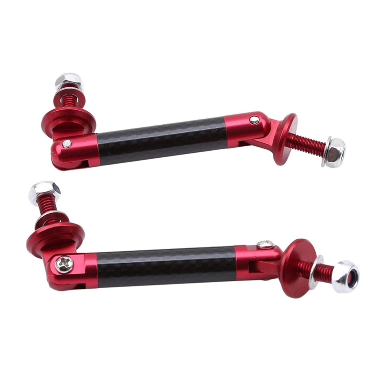 Frontstoßstange 2PCS Universal Racing Auto Vorne Hinten Lip Splitter Spoiler Unterstützung Bar Kit Pull Strut Stange Einstellbar 13,5 cm Schwarz Rot Silv. Front Spoiler Lippe(B) von DUDUYANG