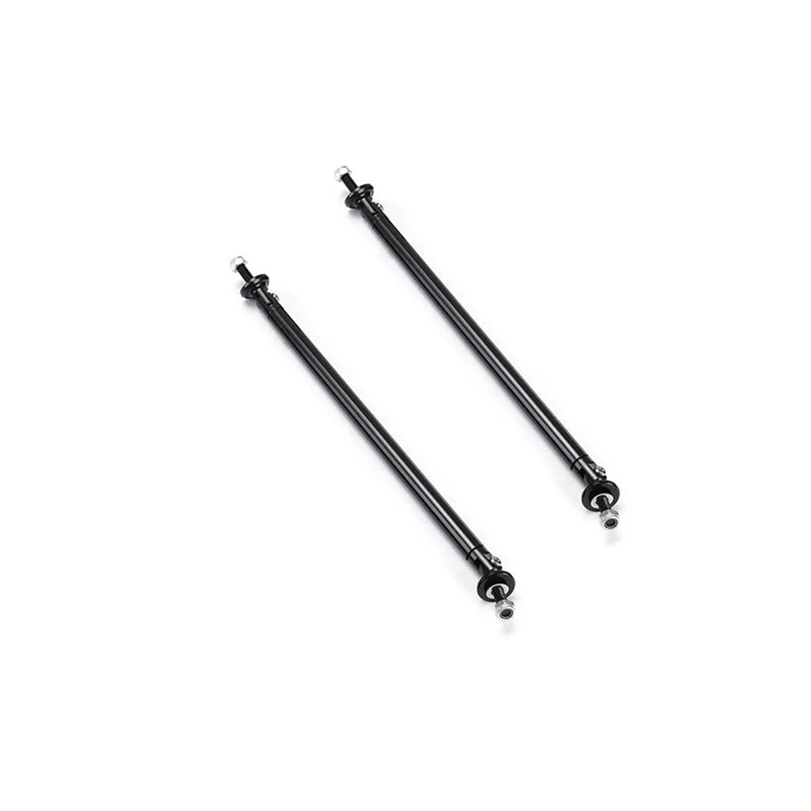 Frontstoßstange 2Pcs 45mm Universal Einstellbare Auto Racing Vorne Hinten Lip Splitter Rod Strut Tie Bar Unterstützung Kit Edelstahl Front Spoiler Lippe(Black 45mm) von DUDUYANG