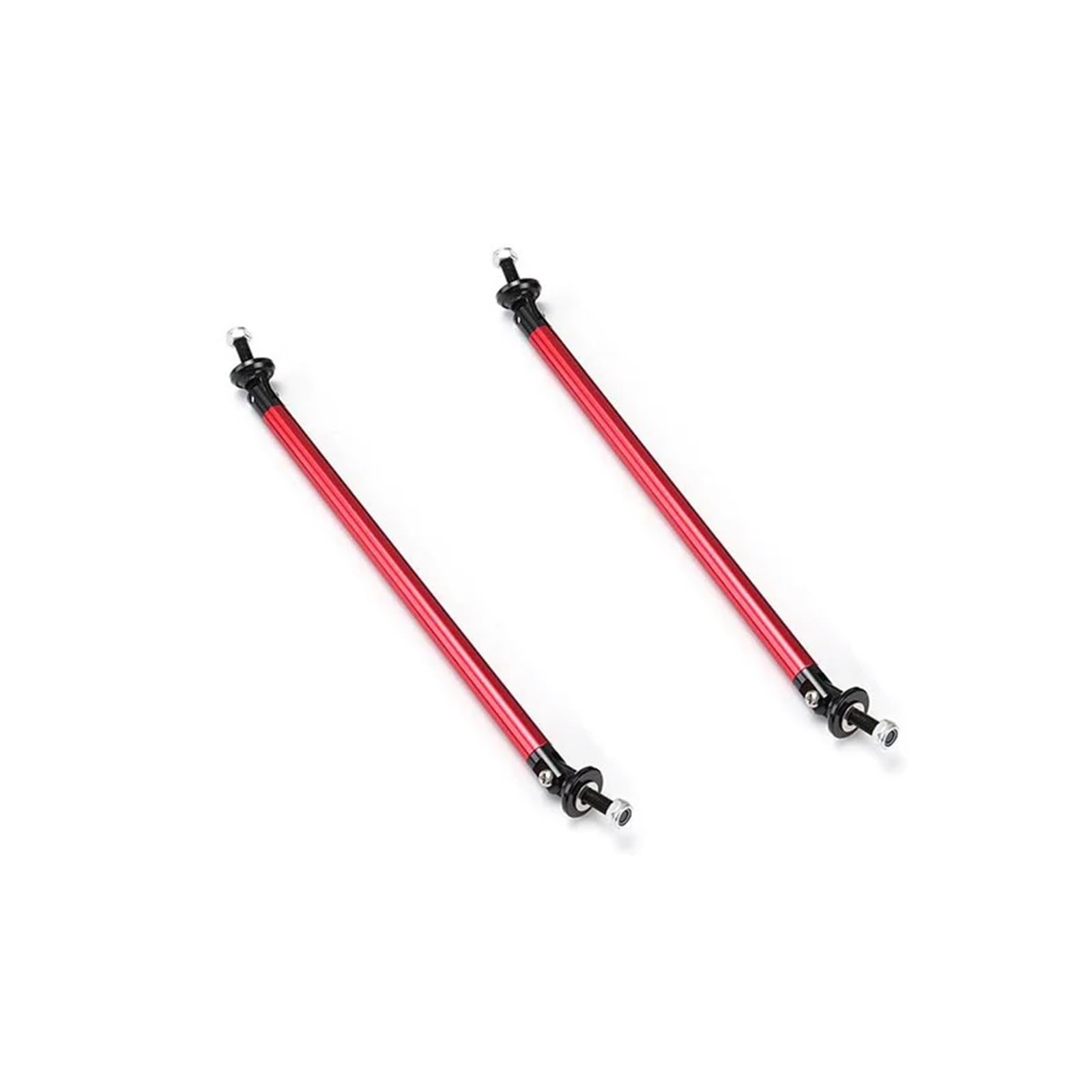 Frontstoßstange 2Pcs 45mm Universal Einstellbare Auto Racing Vorne Hinten Lip Splitter Rod Strut Tie Bar Unterstützung Kit Edelstahl Front Spoiler Lippe(Red 45mm) von DUDUYANG