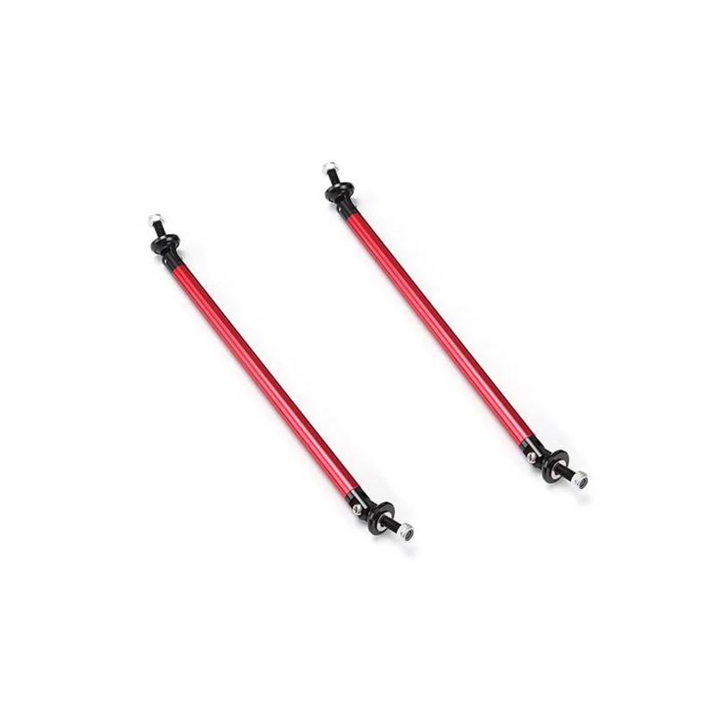 Frontstoßstange 2Pcs 45mm Universal Einstellbare Auto Racing Vorne Hinten Lip Splitter Rod Strut Tie Bar Unterstützung Kit Edelstahl Front Spoiler Lippe(Red 45mm) von DUDUYANG