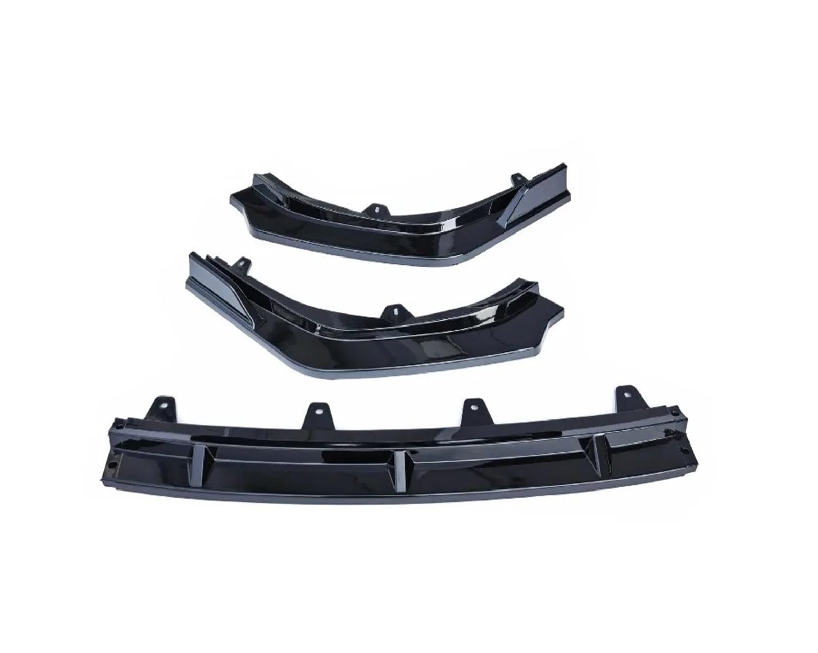 Frontstoßstange 3PCS Für Toyota Für Camry 9th 2024 ABS Glanz Schwarz Oder Carbon Look Frontschürze Lip Splitter Spoiler Refit Zubehör Front Spoiler Lippe(Glossy Black) von DUDUYANG