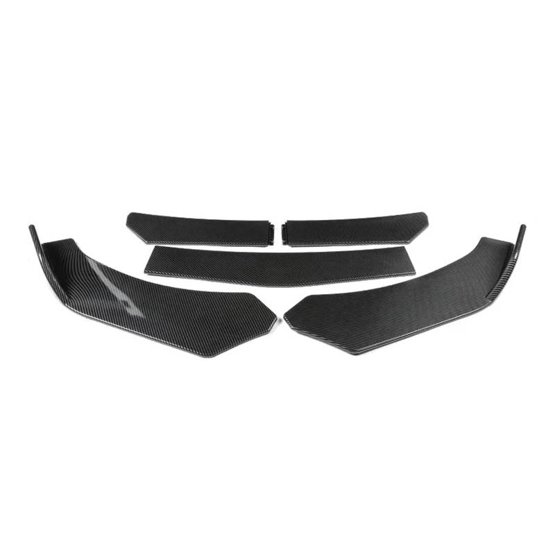 Frontstoßstange 5 Teile/Satz Verbesserte Front Stoßstange Schaufel Mit Abgestuftem Design ABS Material Auto Zubehör Zubehör Front Spoiler Lippe(5Pcs Carbon Fiber) von DUDUYANG