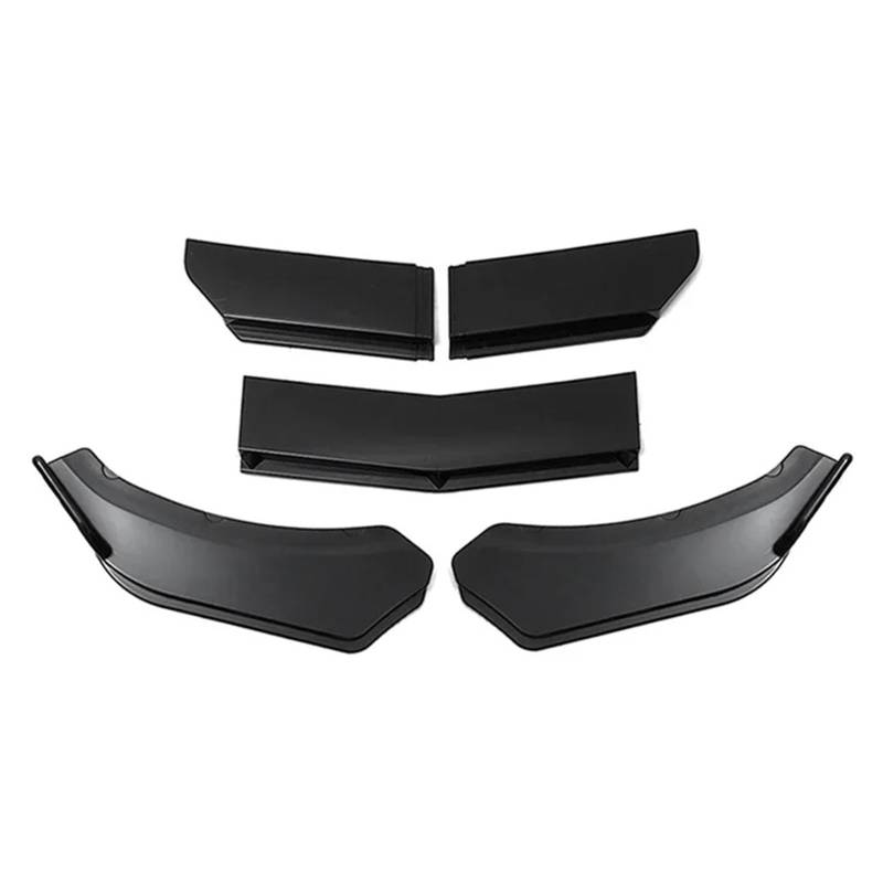 Frontstoßstange 5-teiliges Universal-Auto-Frontstoßstangen-Trennelement, Stoßstangen-Lippenkörper-Set, Enten-Lippentrenner Front Spoiler Lippe(5Pcs Bright Black1) von DUDUYANG