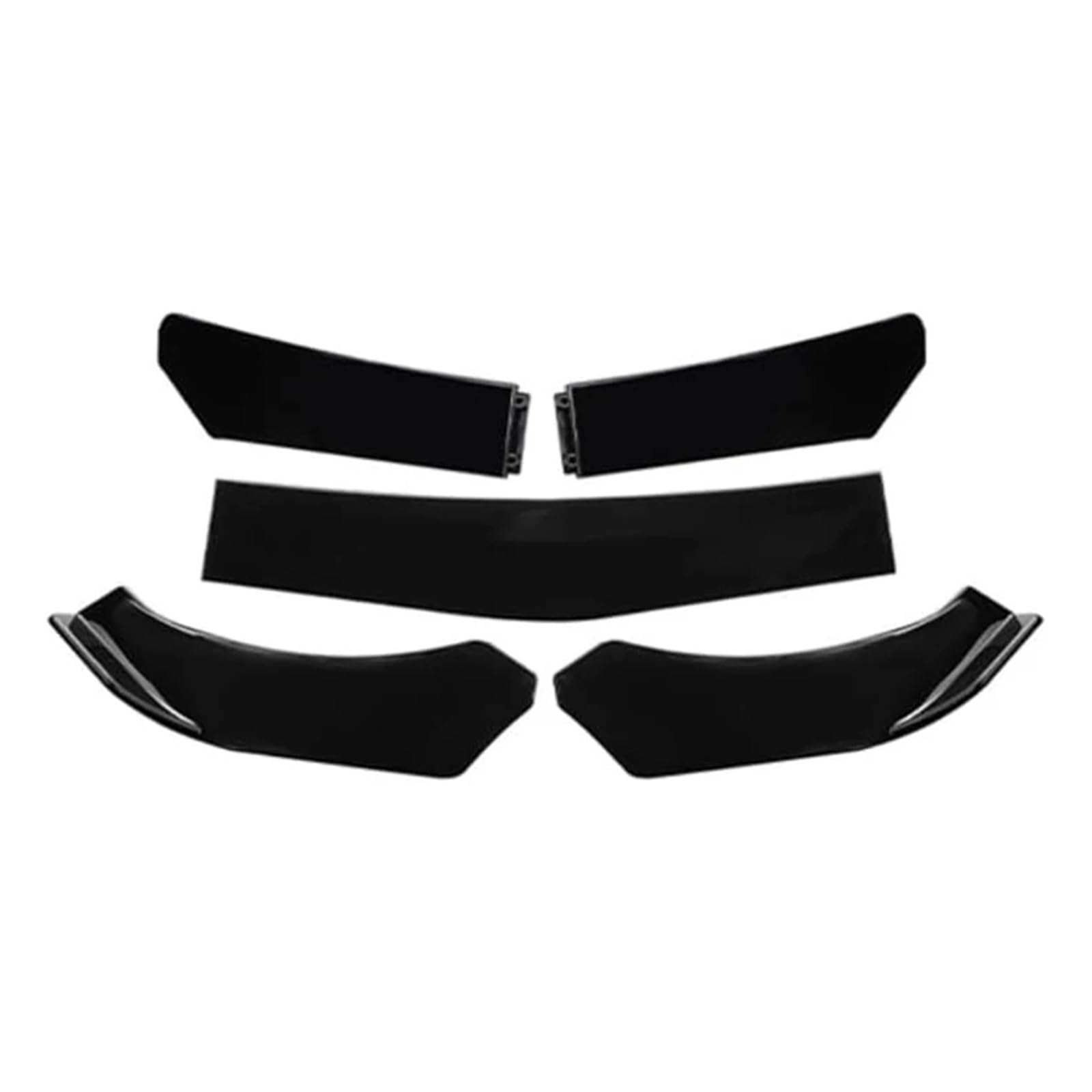 Frontstoßstange 5PCS Einstellbare ABS Front Universal Stoßstange Separator Body Kit Ente Lip Splitter Front Spoiler Lippe(Gloss Black) von DUDUYANG