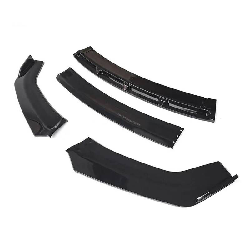 Frontstoßstange Auto Front Lip Splitter Spoiler Diffusor Lip Kit Für A3 S3 Für A4 S4 Für A5 Für A6 Limousine Für Q3 Universal Front Spoiler Lippe(Pure Gloss Black) von DUDUYANG