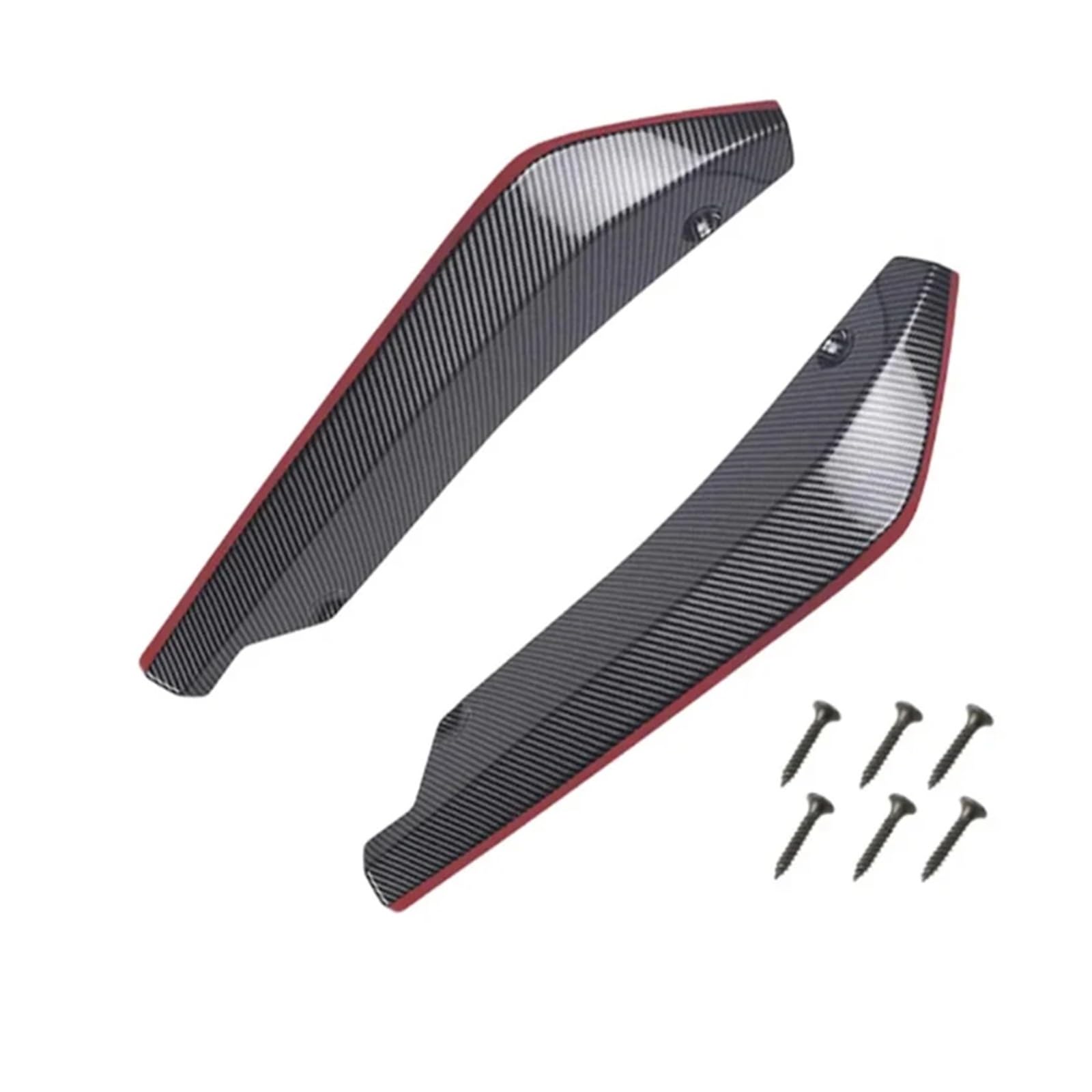 Frontstoßstange Auto Stoßstange Vorne Und Hinten Lip Universal Spoilercorn Diffusor Splitter Carbon Fiber Fender Scratch Protector Seite Rock Verlängerung Front Spoiler Lippe(Carbon Fiber A) von DUDUYANG