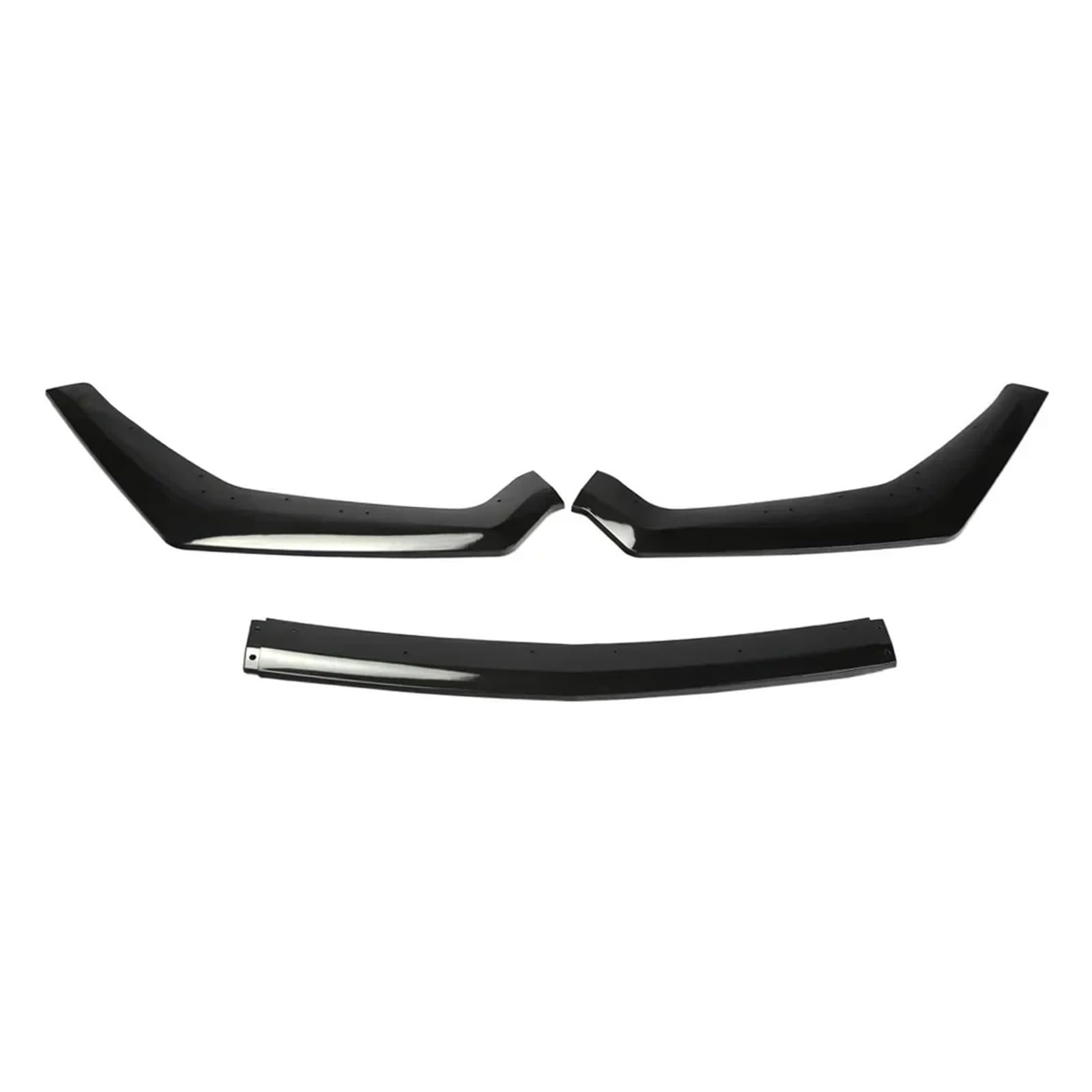 Frontstoßstange Für Ford Für Mustang GT 2018 2019 2020 Auto Vorderen Stoßfänger Lip Spoiler Körper Kit 3-Stück Schwarz Canard Splitter Diffusor Auto Zubehör Front Spoiler Lippe(Glossy Black) von DUDUYANG