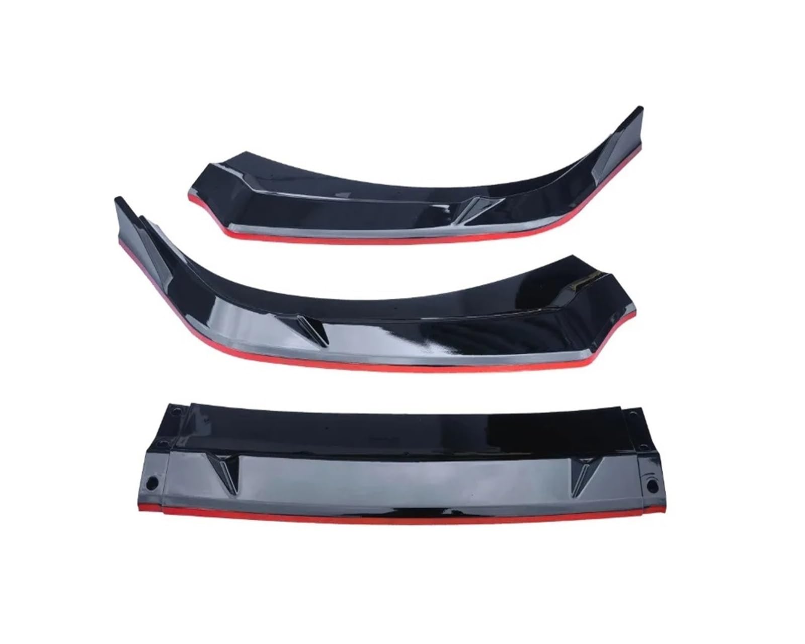 Frontstoßstange Für Hyundai Für Elantra CN7 Neue 2023 2024 Auto Vorderen Stoßfänger Lip Spoiler Splitter Diffusor Abnehmbare Körper Kit Abdeckung Schutz Front Spoiler Lippe(Glossy Black Red) von DUDUYANG