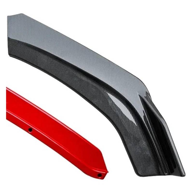 Frontstoßstange Für JETOUR X70 Für Plus 2018 2019 2020 2021 2022 2023 Front Splitter Bumper Spoiler Auto Körper Kit Glänzend Schwarz Röcke Zubehör Front Spoiler Lippe(Carbon Surface-Red) von DUDUYANG