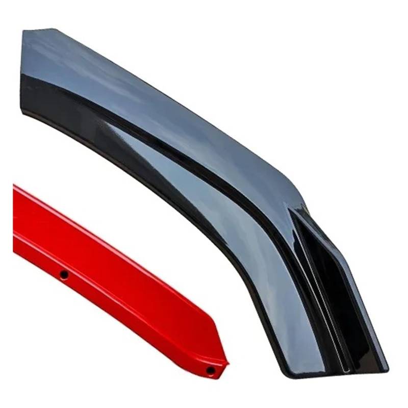 Frontstoßstange Für JETOUR X70 Für Plus 2018 2019 2020 2021 2022 2023 Front Splitter Bumper Spoiler Auto Körper Kit Glänzend Schwarz Röcke Zubehör Front Spoiler Lippe(Gloss Black-Red) von DUDUYANG