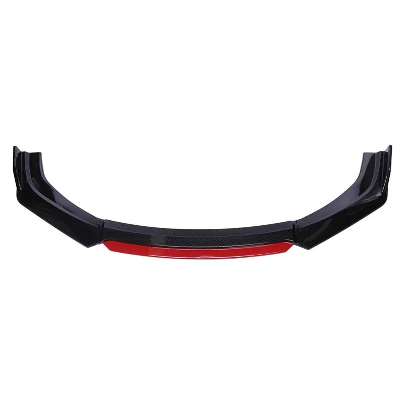 Frontstoßstange Universelle Breite Unter 183 cm Auto-Frontstoßstangen-Trenner Stoßstangen-Lippenkörper-Kit-Trenner Front Spoiler Lippe(Carbon Fiber and Red) von DUDUYANG